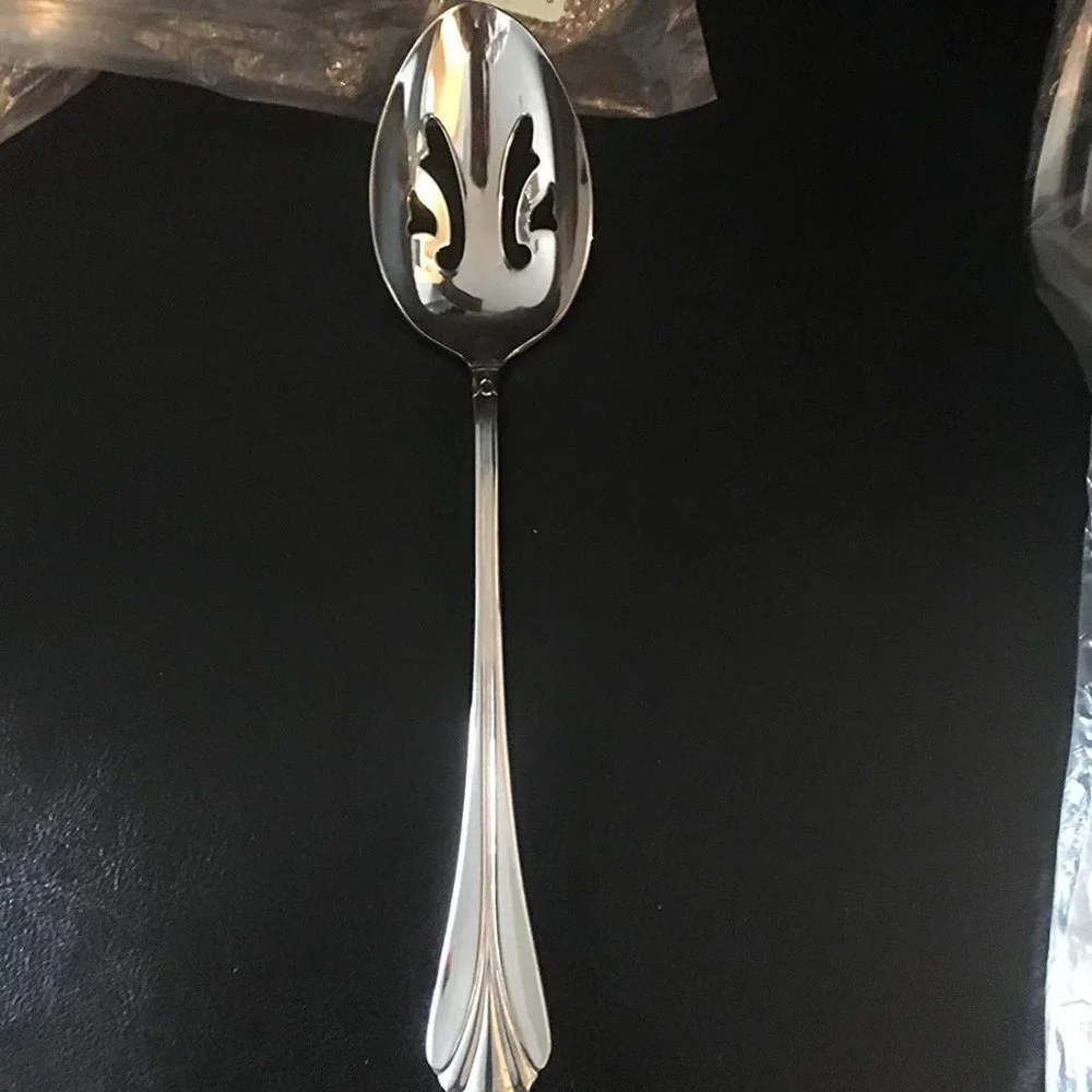 NWT Mikasa Lyons Stainless steel Pierced serving spoon